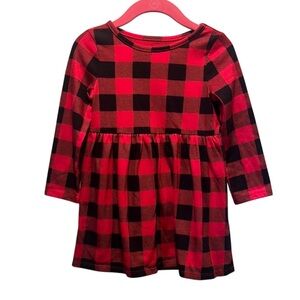 Cat & Jack Girl’s Buffalo Plaid Buffalo Check Dress Size 2T